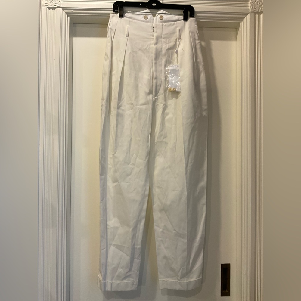 Maison Margiela Ivory Trousers. Artisanal Couture. NWT IT40